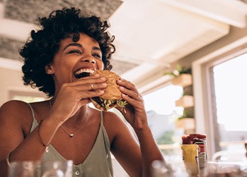 Naperville patient eating 