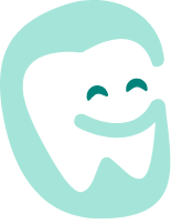 Animated tooth with smiley face