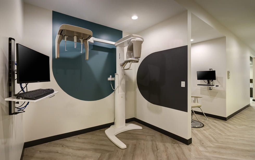 Pediatric dental office consultation room